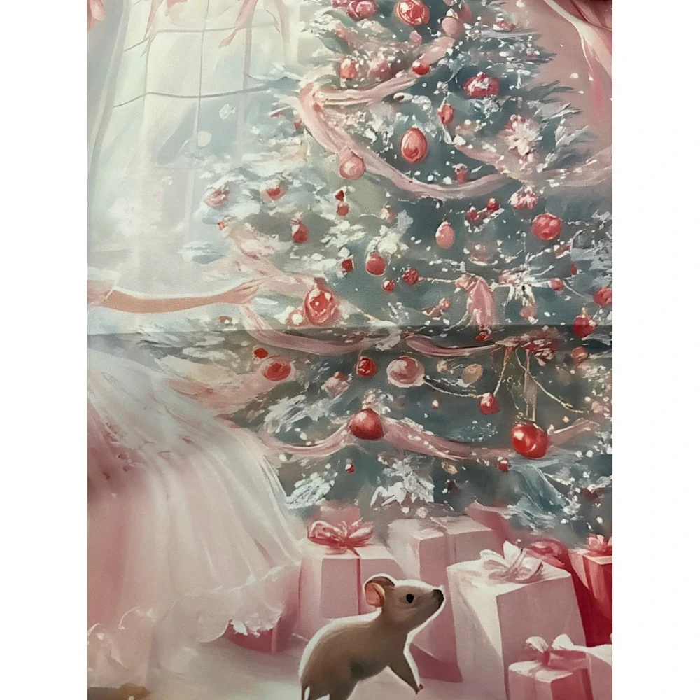 Nutcracker Ballerina Christmas Pillow Cover Pink Holiday Decor